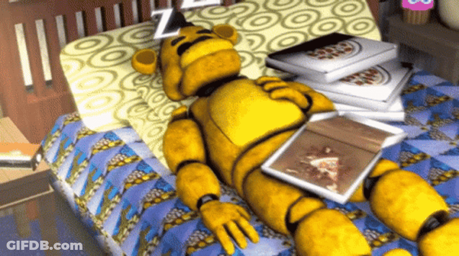Sleeping Golden Freddy GIF