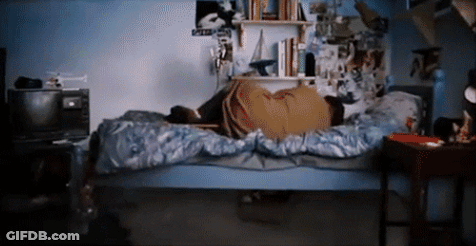 Sleeping Guy Drowns In Flood Water GIF