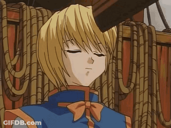 Sleeping Kurapika Dodging Wood GIF
