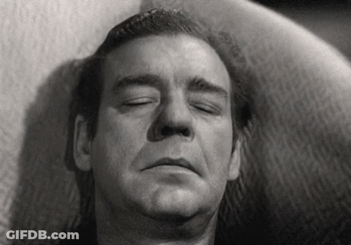 Sleeping Lon Chaney Turning Into Werewolf GIF
