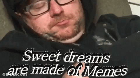 Sleeping Man With Glasses And Beard Sweet Dreams Are Made Of Memes GIF