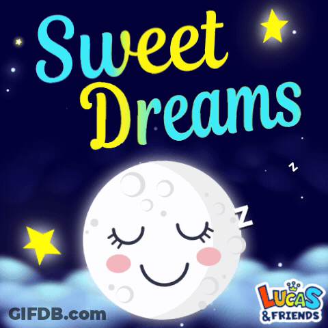 Sleeping Moon With Sweet Dreams GIF