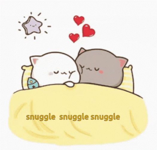 Sleeping Peach And Goma Snuggles GIF