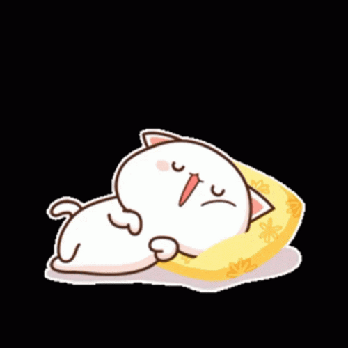 Sleeping Peach Cat Sleepy Meme GIF
