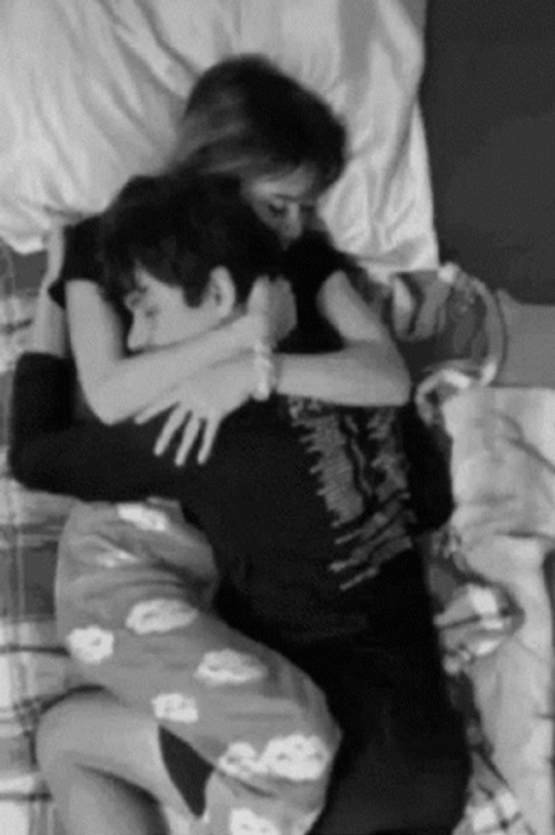 Sleeping Romantic Couple Hug GIF