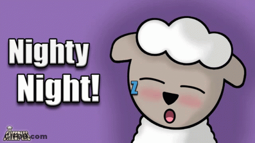 Sleeping Sheep Saying Nighty Night GIF