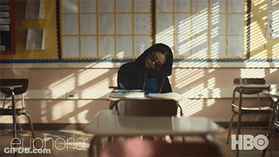 Sleeping Student Maddie Euphoria GIF