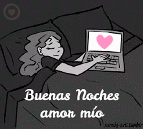 Sleeping Woman Sending Buenas Noches Amor Mio GIF