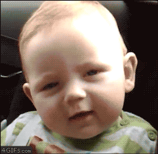 Sleepy Baby Surprised Smile Meme GIF