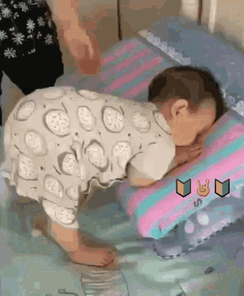 Sleepy Baby Upside Down GIF