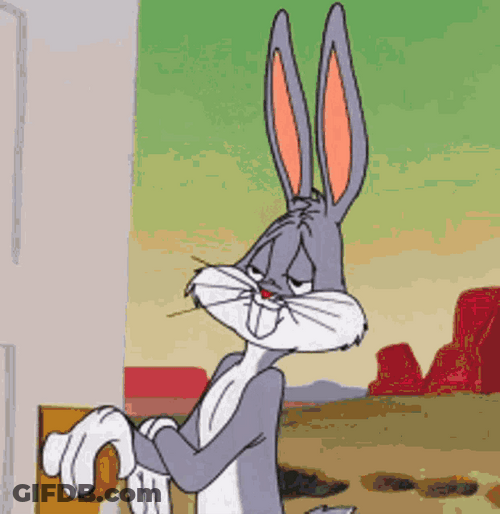 Sleepy Bugs Bunny Opens The Door GIF