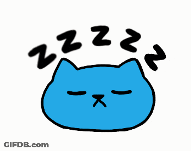 Sleepy Cat Purring Time GIF