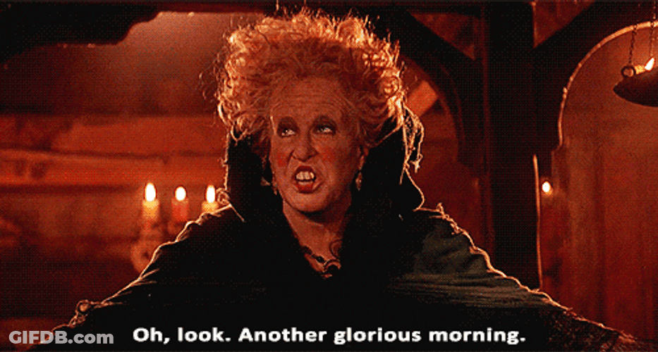 Sleepy Good Morning Winifred Sanderson GIF