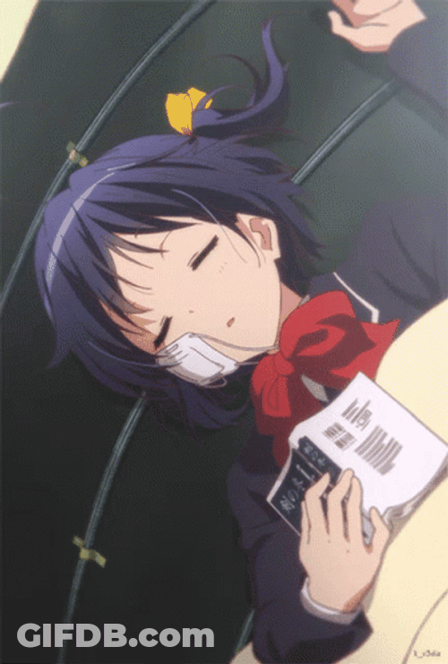Sleepy Head Rikka-Chan GIF