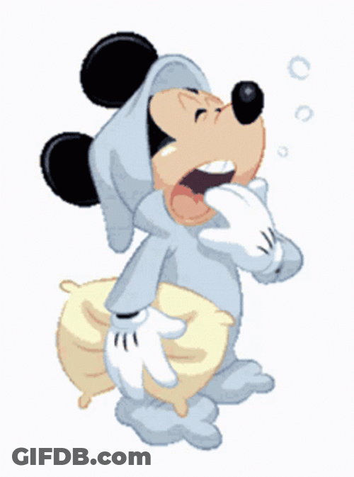 Sleepy Mickey Mouse Yawn GIF