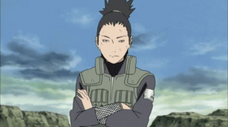 Sleepy Shikamaru Nara Yawning Anime GIF