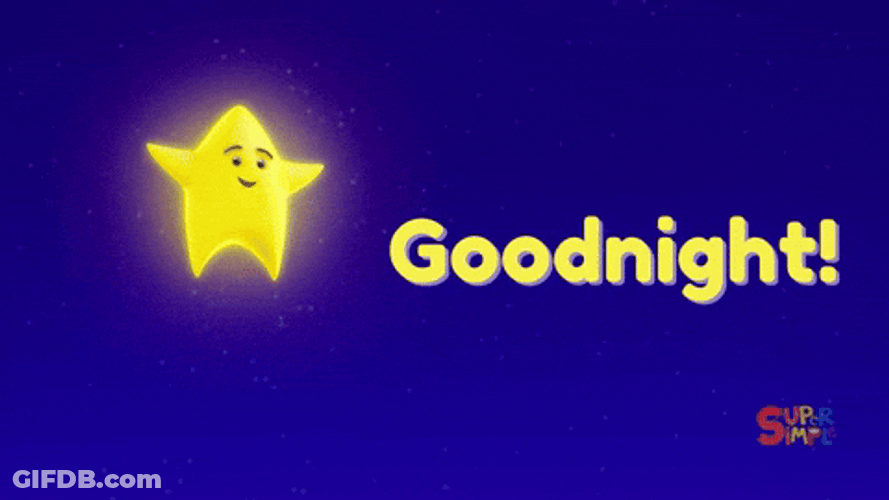 Sleepy Starry Night Time GIF