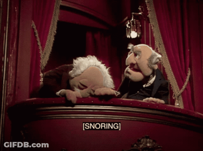 Sleepy Statler And Waldorf GIF