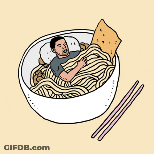 Sleepy Time Inside Noodles GIF