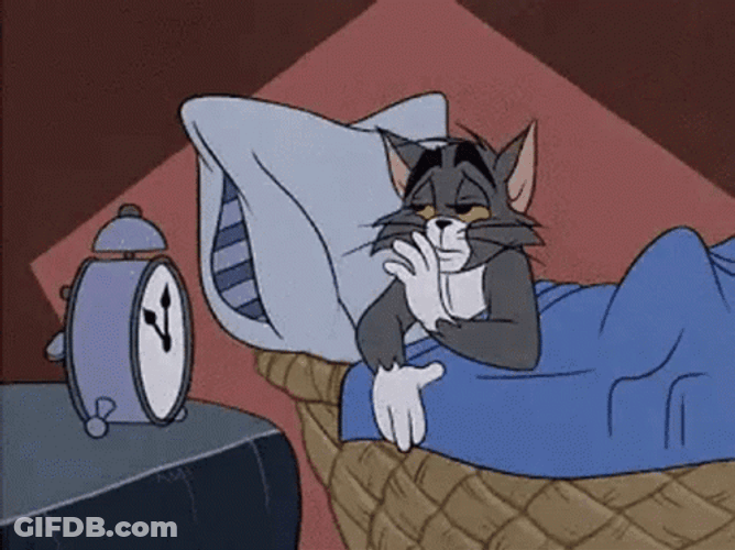 Sleepy Tom Cat Go To Sleep GIF