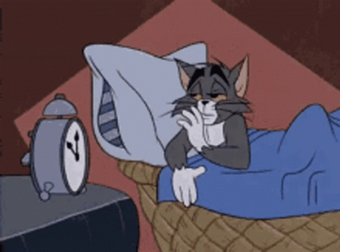 Sleepy Tom Cat Ready To Sleep GIF