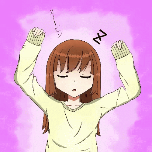 Sleepyhead Drooling Anime Girl GIF
