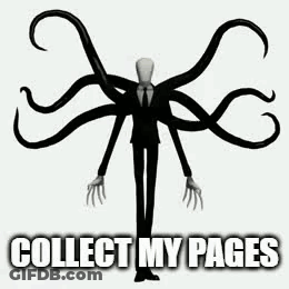Slender Man Holding Paper GIF