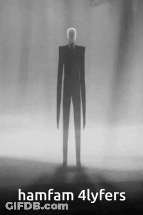 Slenderman Standing In The Dark GIF