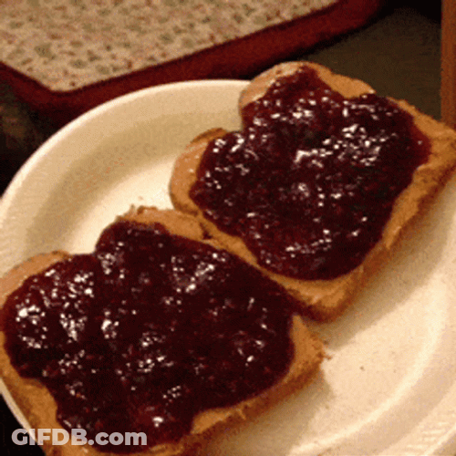Slice Bread With Jelly Spread GIF