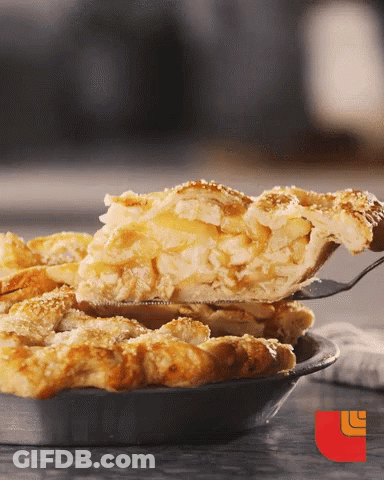 Slice Of Apple Pie Being Taken Out GIF