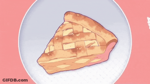 Slice Of Apple Pie On Pink Background GIF