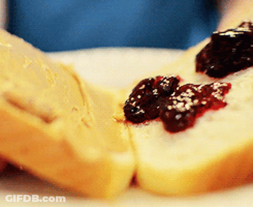 Slice Of Bread With Jam GIF