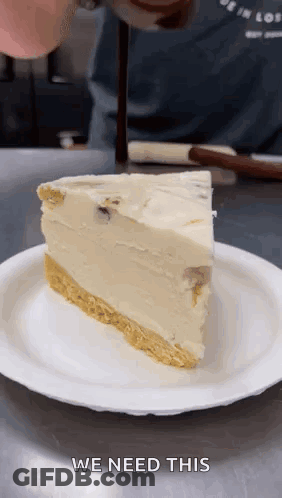 Slice Of Cheesecake With We Need This GIF