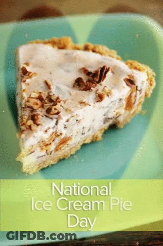 Slice Of Ice Cream Pie With National Ice Cream Pie Day GIF