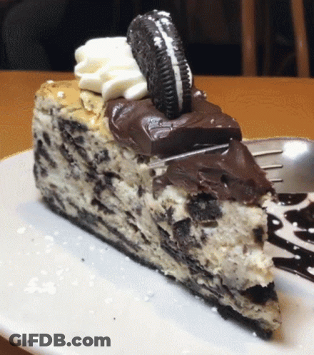 Slice Of Oreo Cheesecake GIF