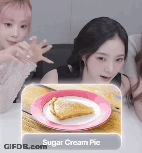 Slice Of Sugar Cream Pie On Plate GIF
