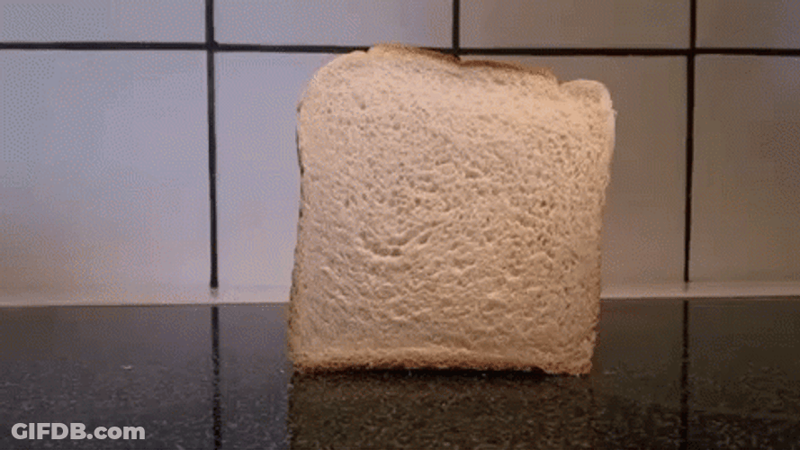 Sliced Bread Falling Over Backwards GIF