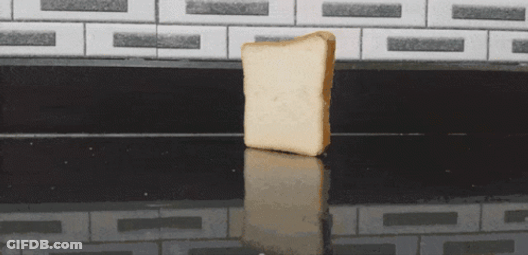 Sliced Bread Falling Over Sideways GIF