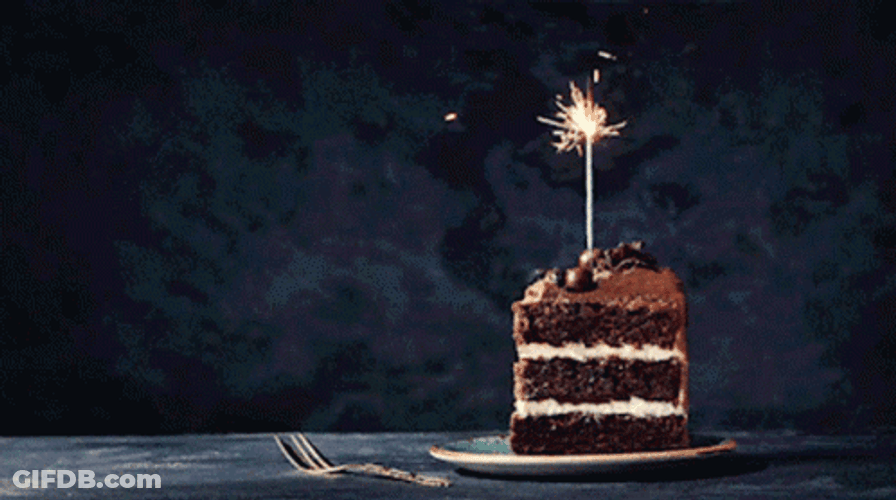 Sliced Chocolate Cake Happy Birthday GIF