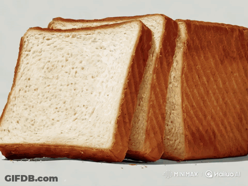 Sliced Loaf Of Bread On Gray Background GIF