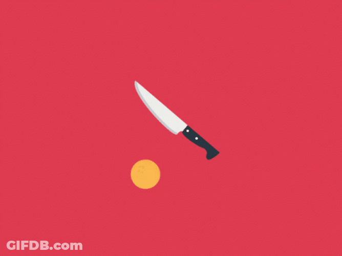 Slicing An Orange Using Knife Kitchen GIF