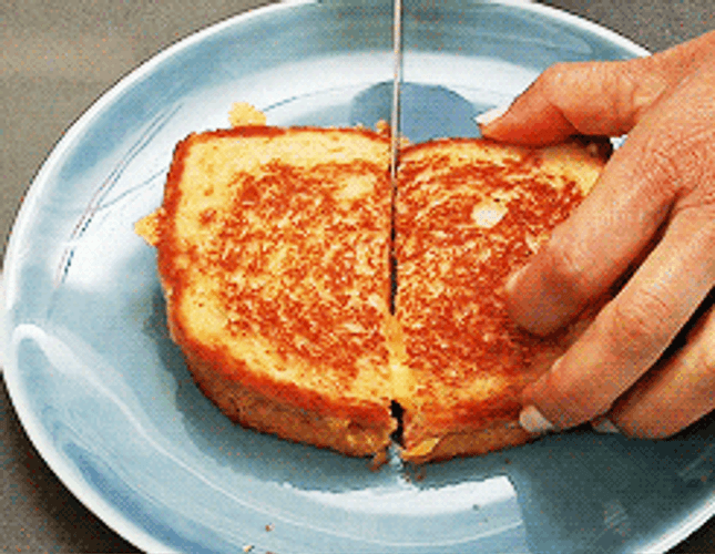 Slicing Sandwich Breakfast GIF