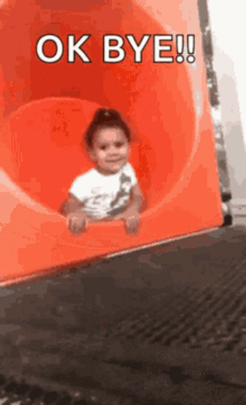 Sliding Baby Ok Bye GIF