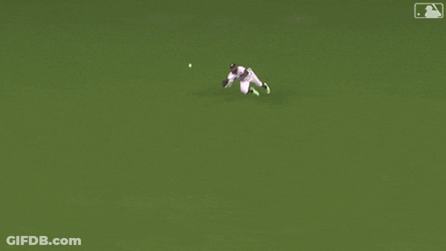 Sliding Catch Major League Baseball GIF