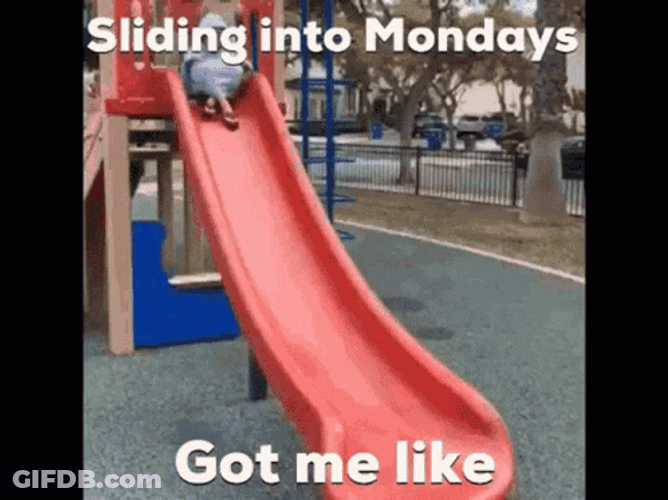 Sliding Child Into Manic Monday GIF