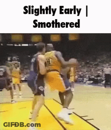 Slightly Early Smothered Basketball Game GIF