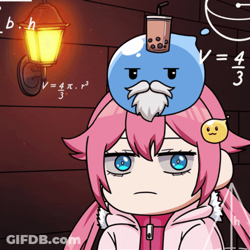 Slime Girl Hangover Math GIF