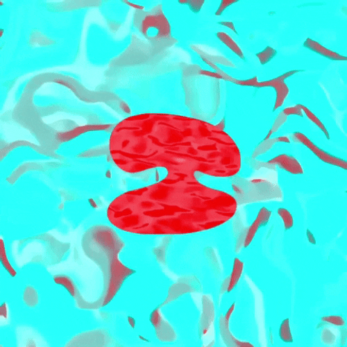 Slimy Red Colored Letter I GIF