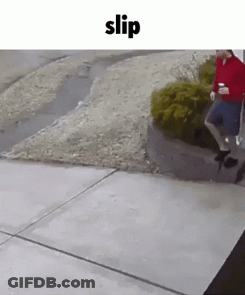 Slip Slipped Backwards GIF