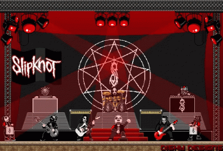 Slipknot Animated Metal Band Concert GIF